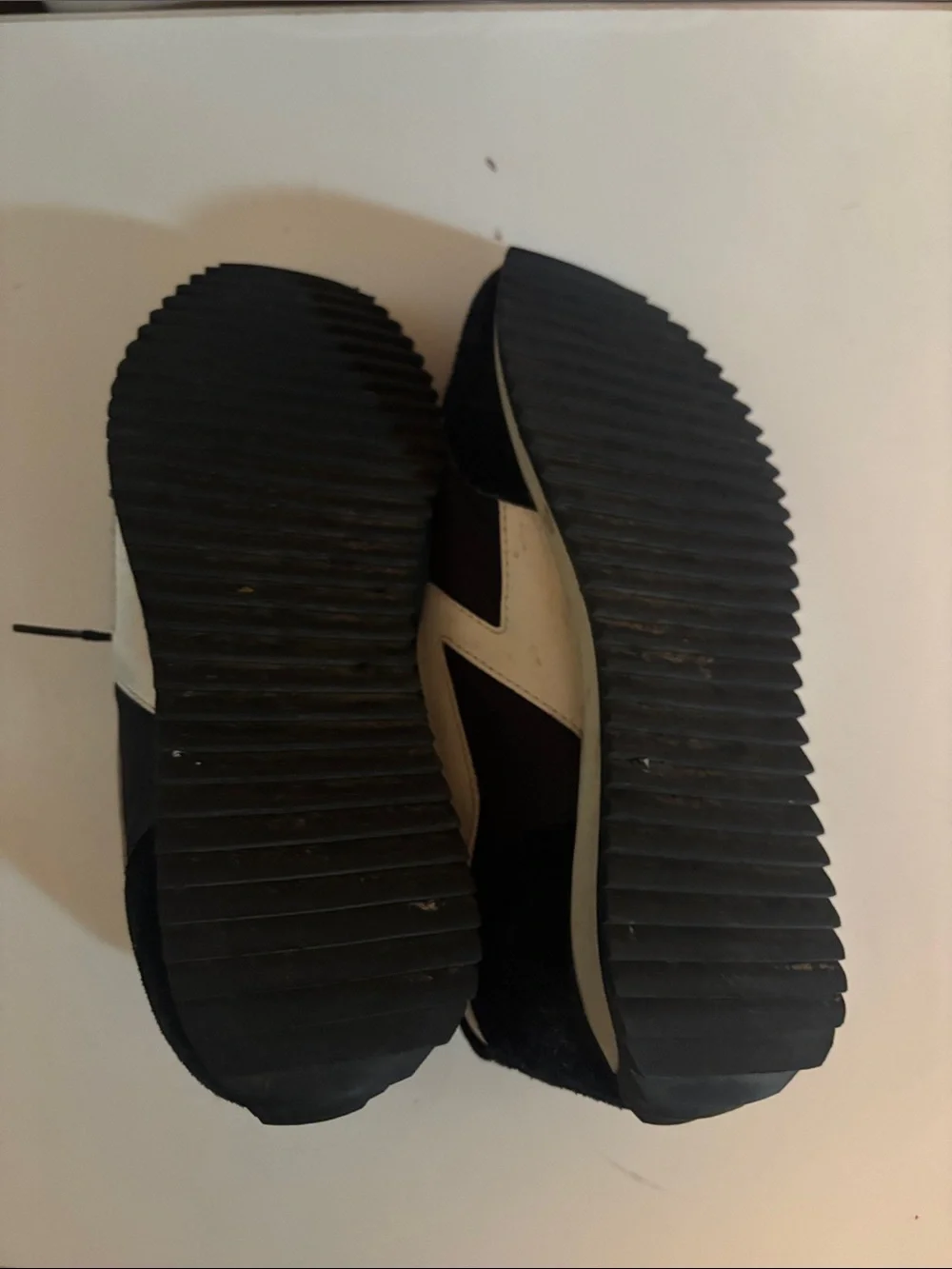 rag & bone Black and White Retro Runner Sneakers
